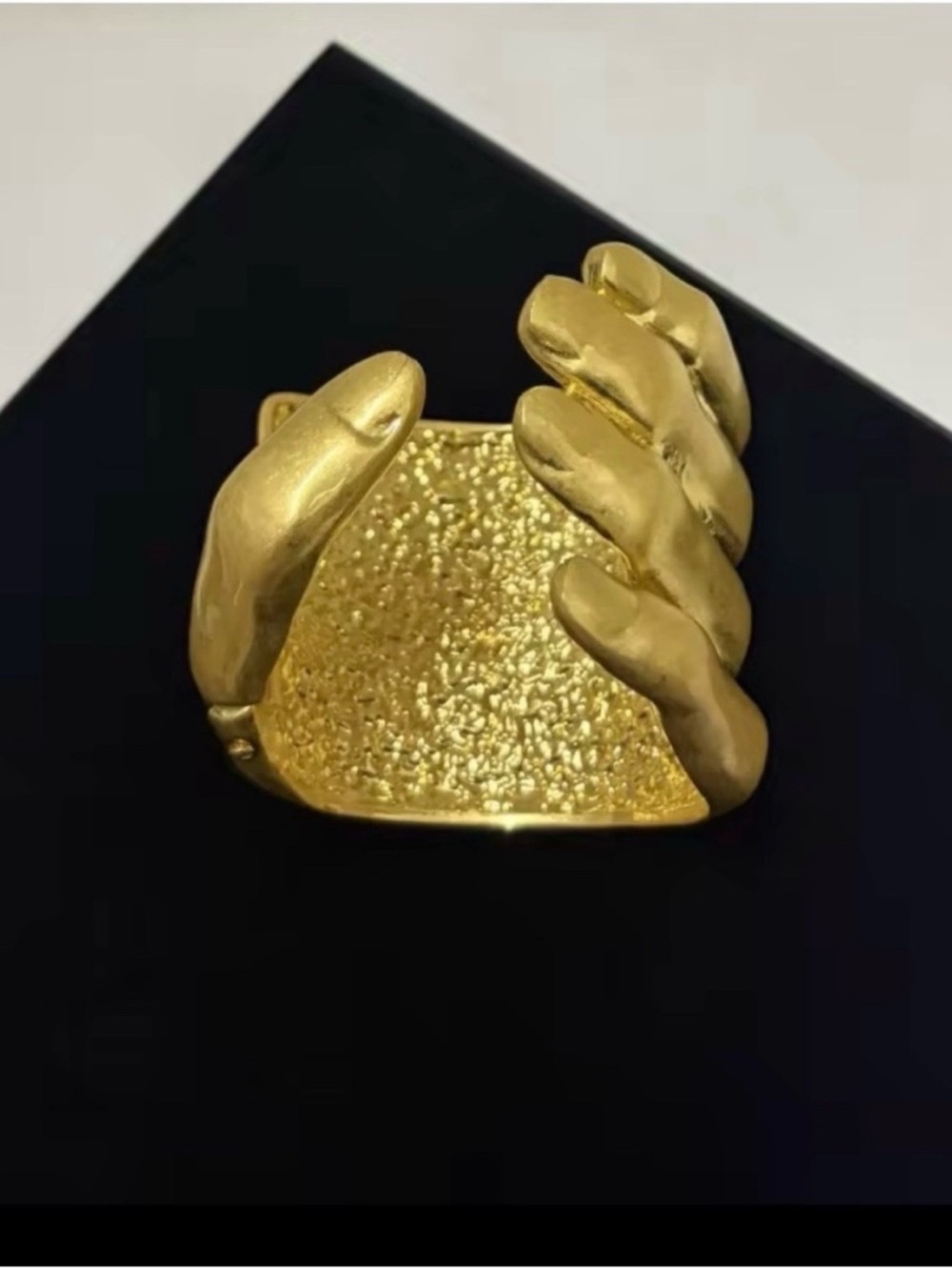 Bold Gold Sculptural Cuff Bracelet - Women Jewelry - Picture 4 of 6